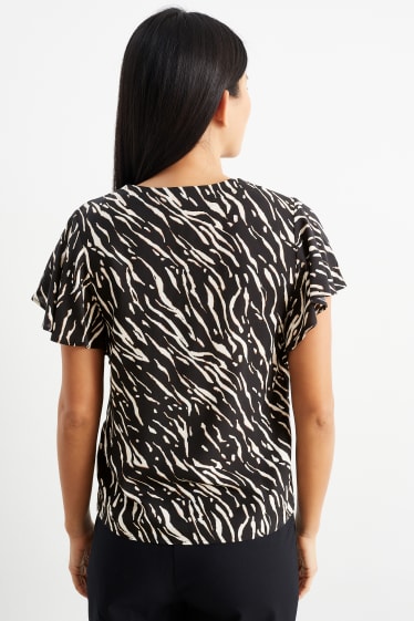 Mujer - Blusa - estampada - negro