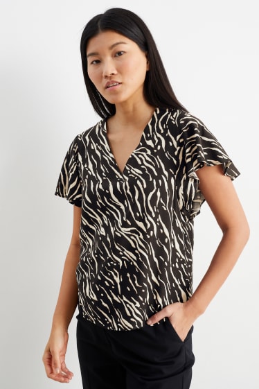 Mujer - Blusa - estampada - negro