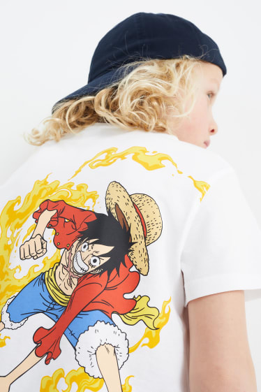 Kinder - One Piece - Kurzarmshirt - weiss