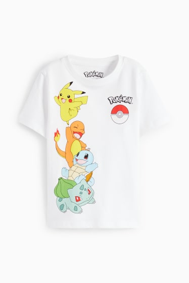 Dzieci - Pokémon - koszulka z krótkim rękawem - biały