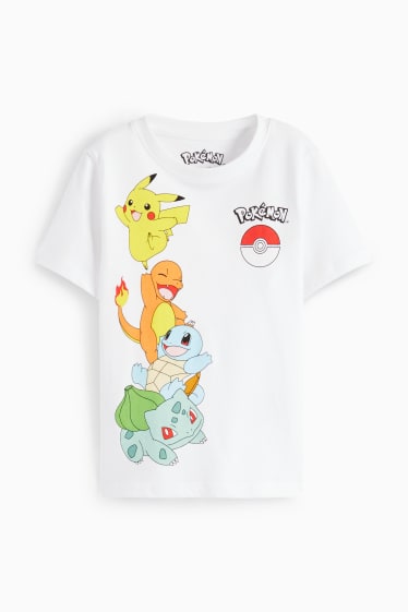 Kinder - Pokémon - Kurzarmshirt - weiss