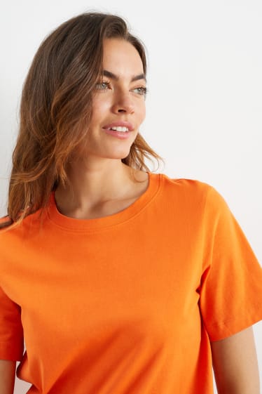 Damen - Basic-T-Shirt - orange