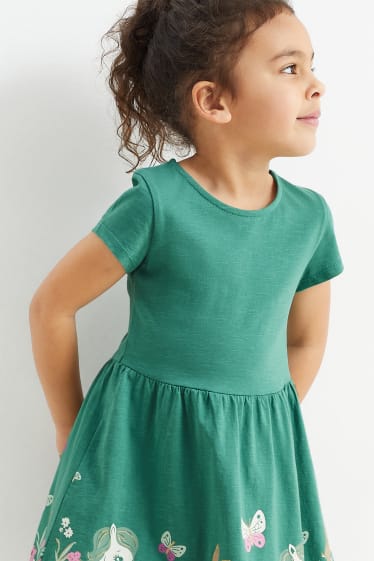 Dětské - Multipack 3 ks - jarní motivy - šaty - zelená