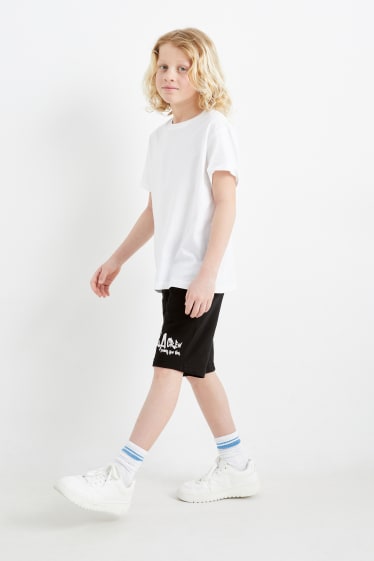Children - Multipack of 2 - graffiti - sweat shorts - black