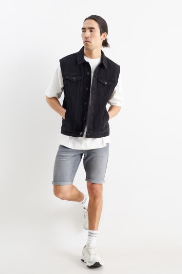 Uomo - Shorts di jeans - LYCRA® - jeans grigio chiaro