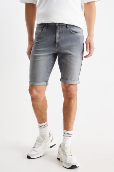 Bărbați - Pantaloni scurți de blugi - LYCRA® - denim-gri deschis