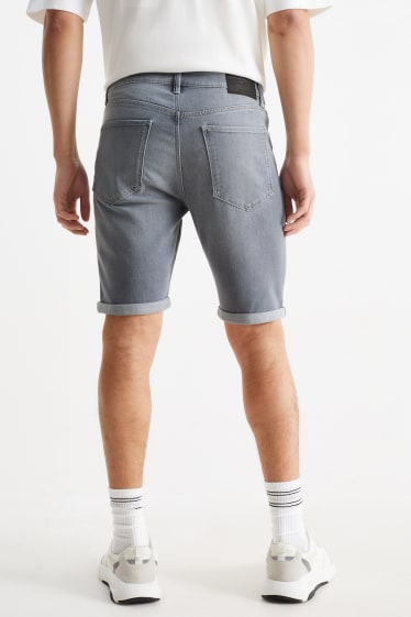 Bărbați - Pantaloni scurți de blugi - LYCRA® - denim-gri deschis