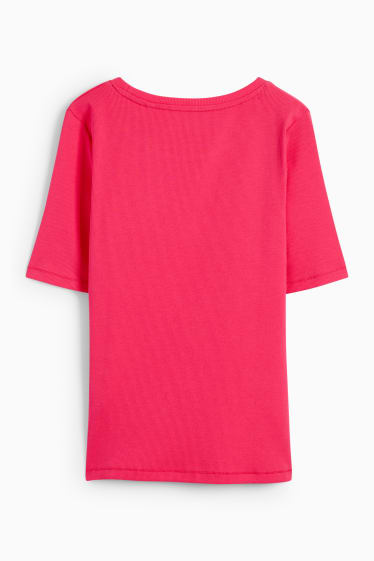 Donna - T-shirt basic - rosa scuro