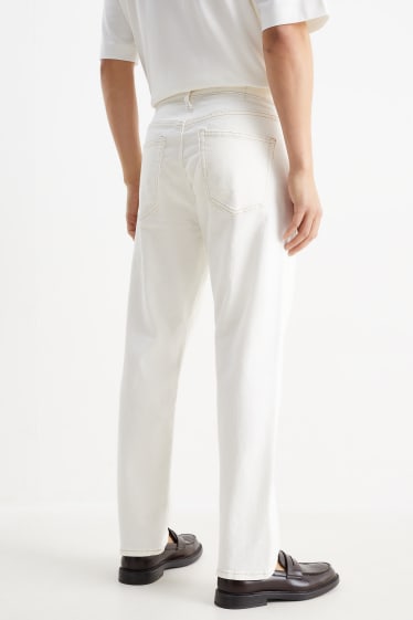 Pánské - Regular jeans - LYCRA® - krémově bílá