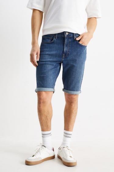 Bărbați - Pantaloni scurți de blugi - LYCRA® - denim-albastru