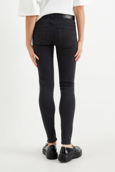 Dámské - Premium Denim by C&A - skinny jeans - mid waist - černá