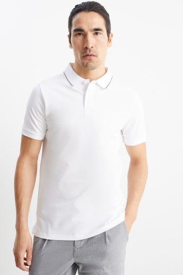 Mężczyźni - Koszulka polo - biały