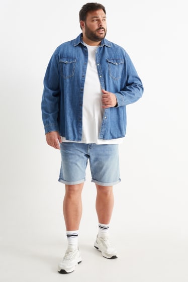 Men - Denim shorts - Flex jog denim - LYCRA® - denim-light blue