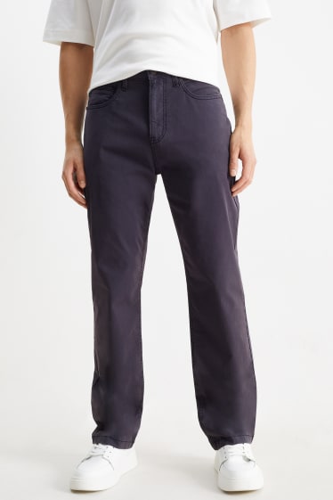 Mężczyźni - Spodnie - regular fit - ciemnoniebieski