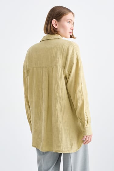 Teens & young adults - CLOCKHOUSE - muslin blouse - mustard yellow