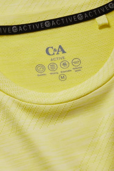 Pánské - Funkční tričko - světle žlutá