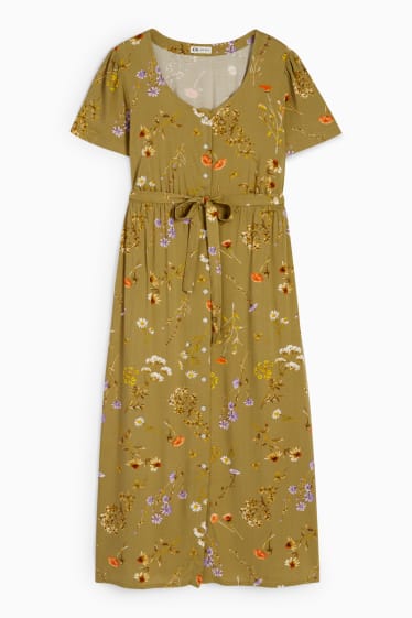 Women - Viscose nursing dress - floral - green