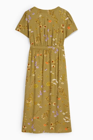 Women - Viscose nursing dress - floral - green