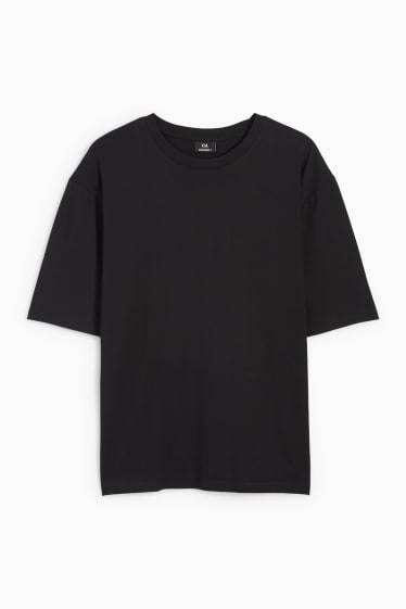 Mężczyźni - T-shirt oversize - czarny