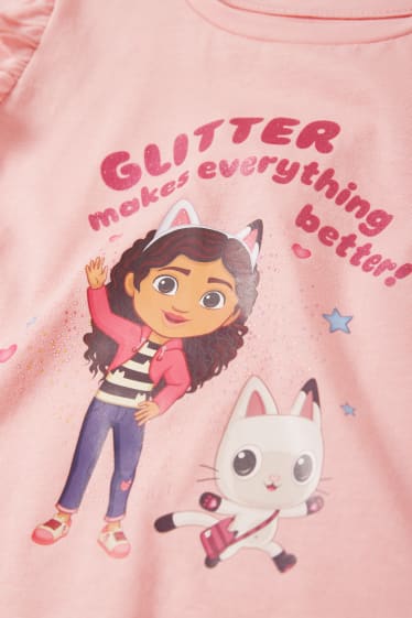 Dětské - Gábinin kouzelný domek - tričko s krátkým rukávem - růžová