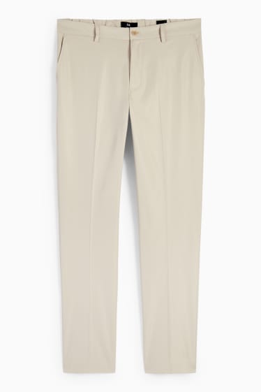 Hommes - Pantalon de costume - slim fit - Flex - stretch - beige