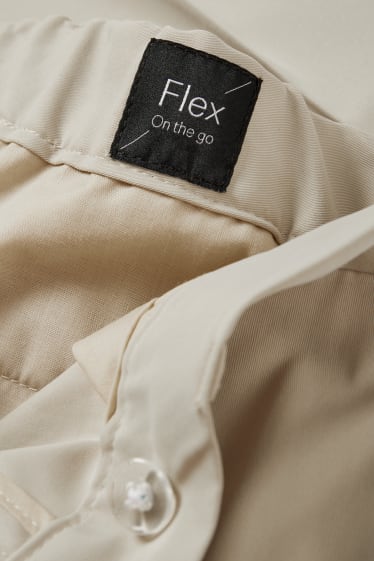 Pánské - Oblekové kalhoty - slim fit - Flex - stretch - béžová