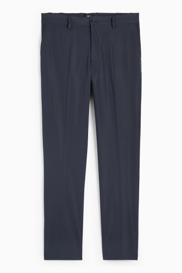 Hommes - Pantalon de costume - slim fit - Flex - stretch - bleu foncé