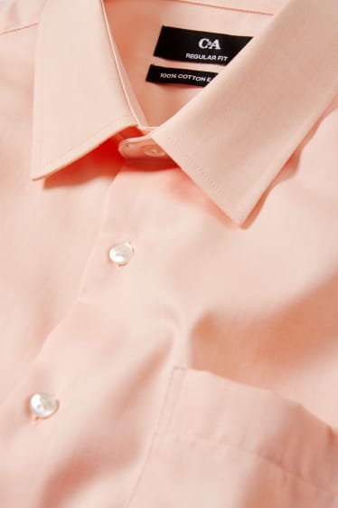 Heren - Business-overhemd - regular fit - kent - gemakkelijk te strijken - licht oranje