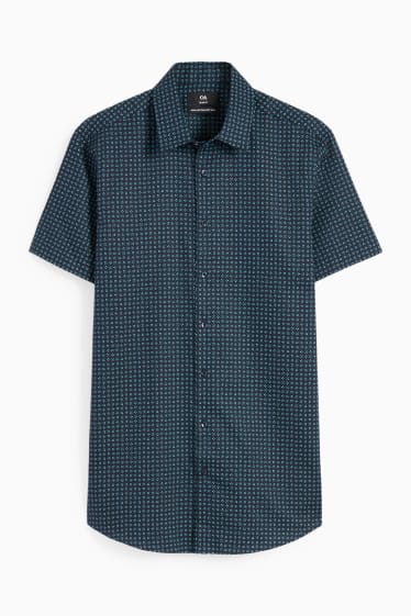 Hombre - Camisa de oficina - slim fit - de planchado fácil - azul oscuro
