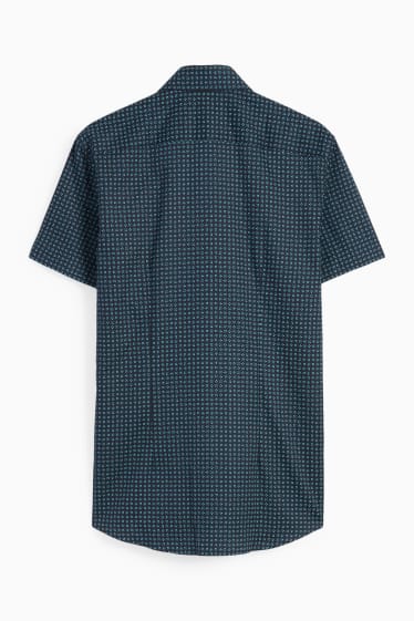 Uomo - Camicia business - slim fit - colletto all’italiana - facile da stirare - blu scuro