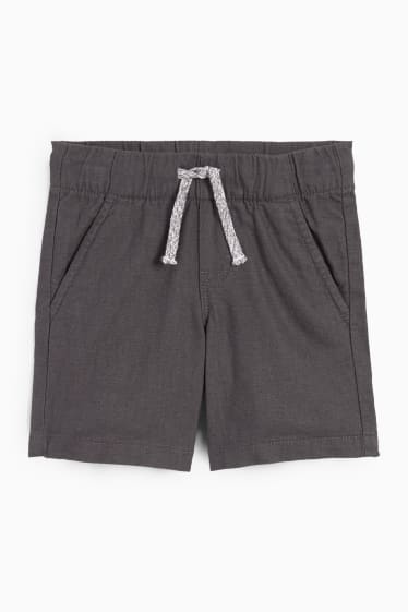 Bambini - Shorts - misto lino - grigio scuro