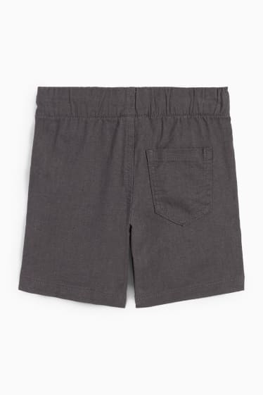 Bambini - Shorts - misto lino - grigio scuro