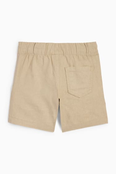 Bambini - Shorts - misto lino - beige