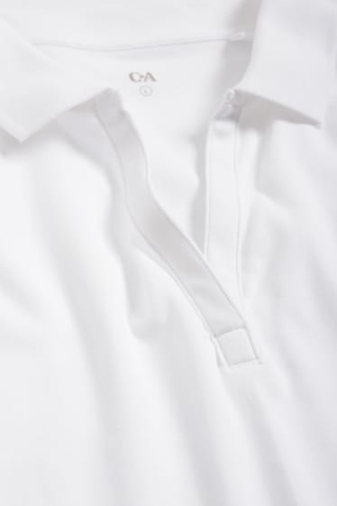 Damen - Multipack 2er - Basic-Poloshirt - weiss