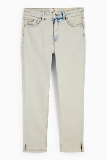 Femei - Slim jeans - talie înaltă - denim-gri deschis
