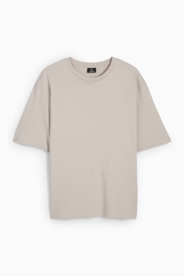 Men - Oversized T-shirt - light beige