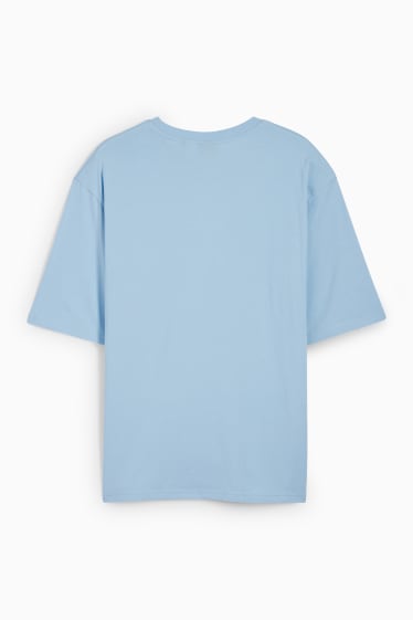 Pánské - Oversized tričko - světle modrá
