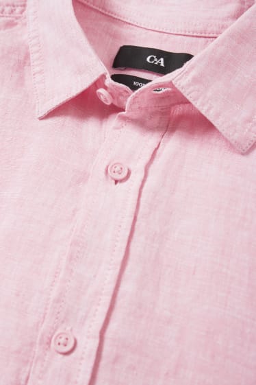 Herren - Leinenhemd - Regular Fit - Kent - rosa