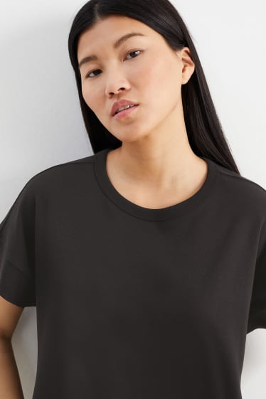 Kobiety - Sukienka T-shirtowa basic - czarny