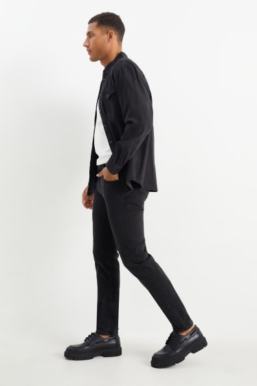 Hombre - Premium Denim by C&A - slim jeans - negro