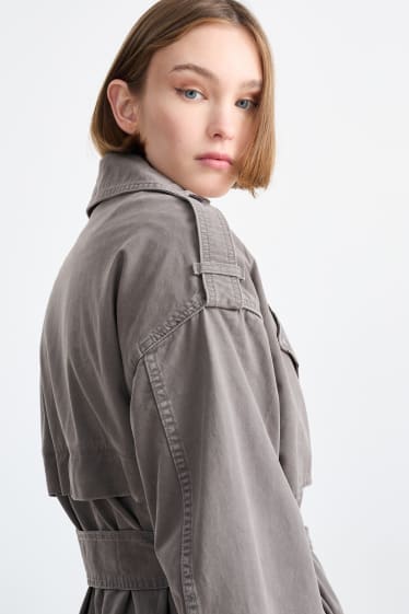 Mujer - Gabardina vaquera - gris oscuro