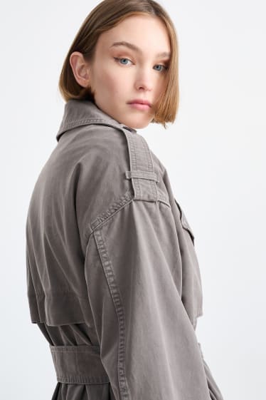 Donna - CLOCKHOUSE - trench di jeans - grigio scuro