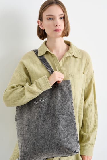 Women - Denim shopper - dark gray