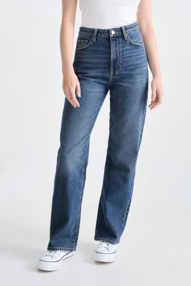 Dames - CLOCKHOUSE - loose fit jeans - high waist - jeansblauw
