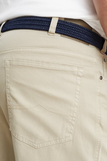 Uomo - Pantaloni con cintura - regular fit - beige chiaro