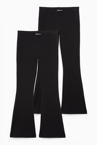 Enfants - Lot de 2 - leggings doublés - noir