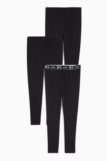Niños - Talla grande - pack de 3 - leggings térmicos - negro