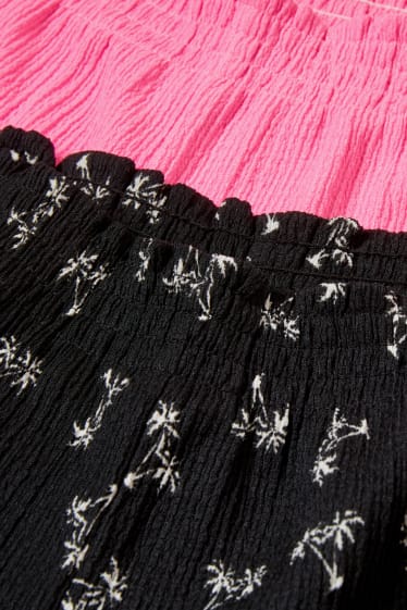 Kinderen: meisjes - Set van 2 - shorts - zwart