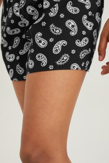 Kinderen: meisjes - Set van 2 - shorts - zwart