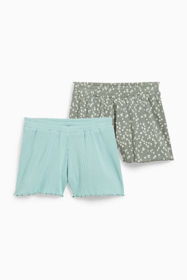 Niños - Pack de 2 - shorts - verde menta